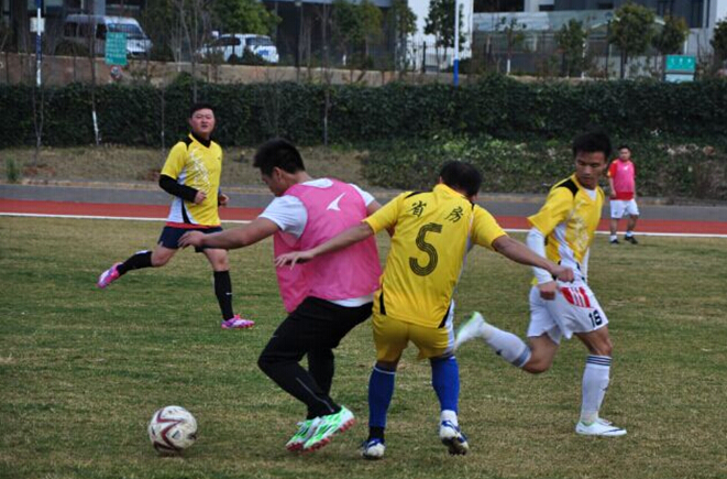 通泰置業(yè)公司與昆明中信銀行進(jìn)行足球友誼賽