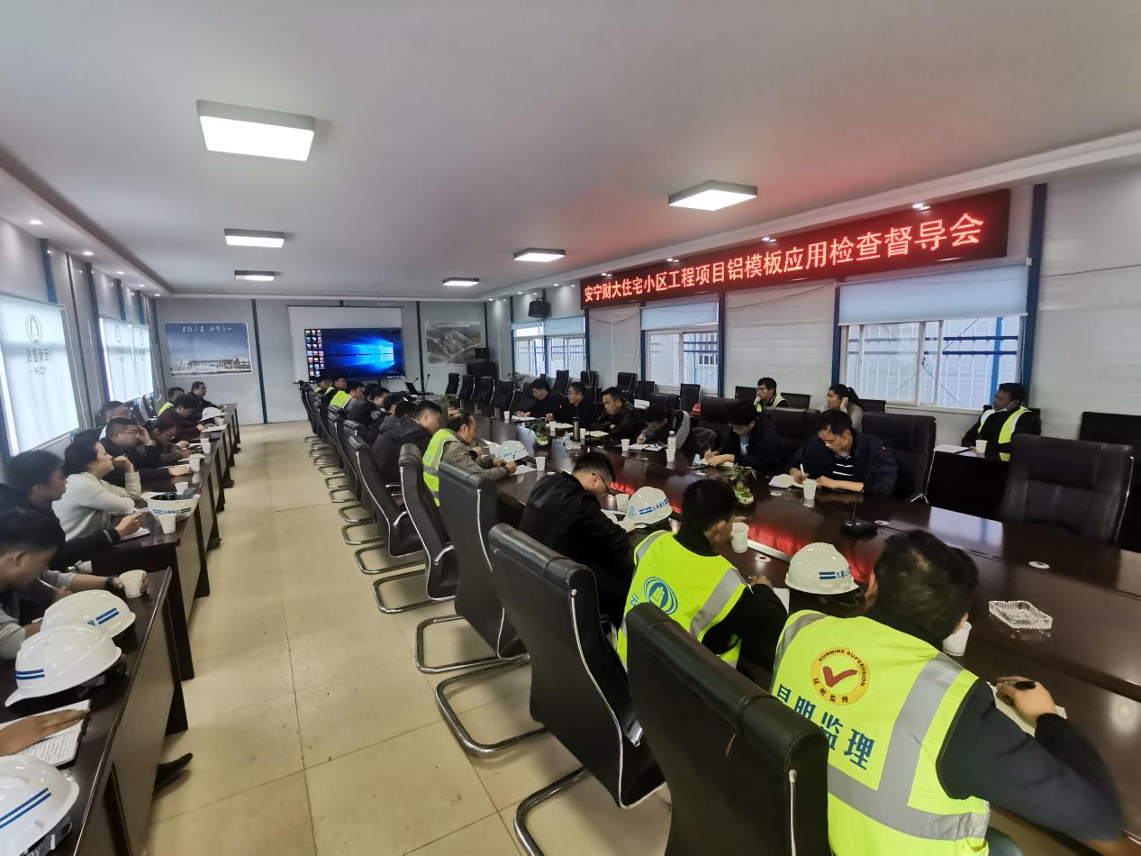 集團技術中心到安寧財大璞御項目檢查鋁合金模板應用情況