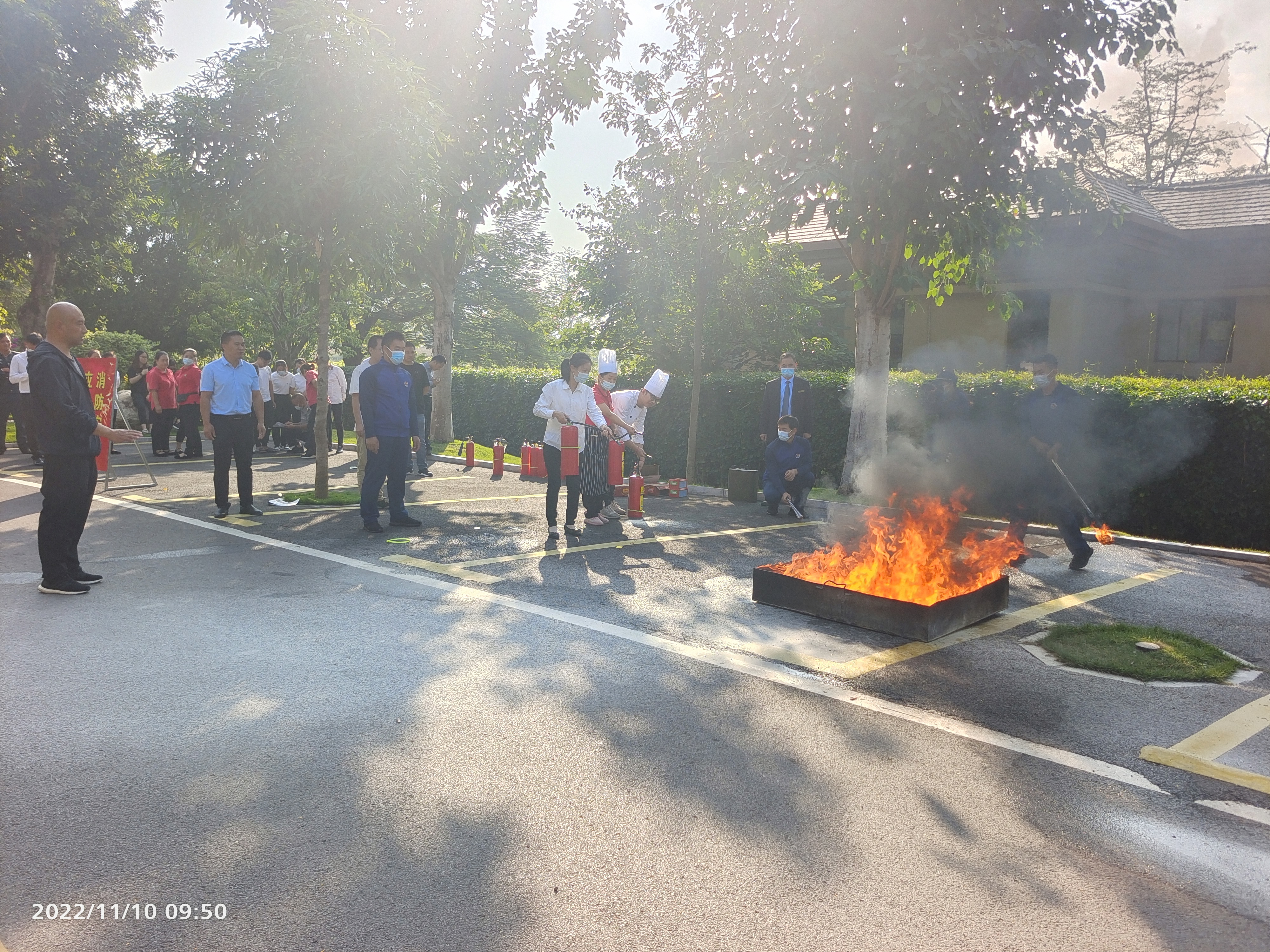 基層單位開展消防演練
